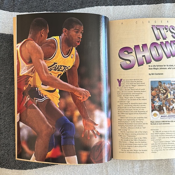 Magic Johnson  - Los Angeles Lakers - Beckett Basketball Monthly Magazine - Picture 4 of 6